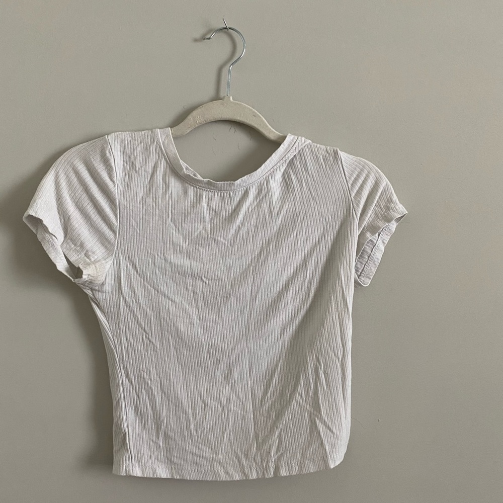 White cropped top